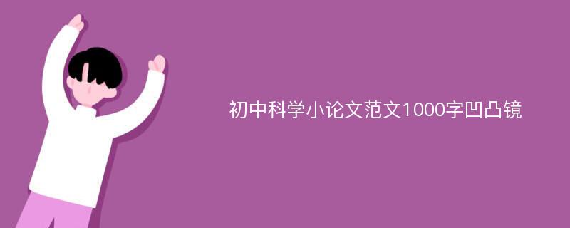 初中科学小论文范文1000字凹凸镜