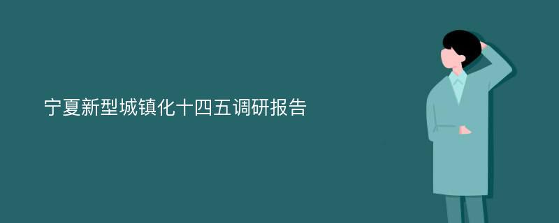 宁夏新型城镇化十四五调研报告